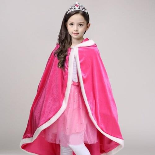 ABGMEDR Brand Fashion Winter 2018 Girls Warm Cloak Monsoon Kids Tops Outfits Children Clothing Girls Cartoon Furry Shawl Coat