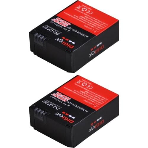 2pcs 1250mAh AHDBT-301 Batteries for GoPro Hero3 Battery GoPro Hero 3 Hero 3+ Actions Sports Camera Accessories