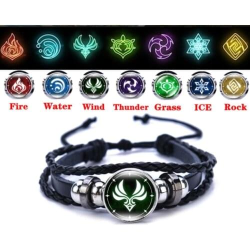 Anime game Genshin lmpact Cosplay props eye of God water wind thunder fire rock ice element Bracelet accessories