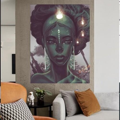 Africa Woman diy 5d diamond embroidery Lady diamond painting Girl full Round square rhinestone cross stitch mosaic puzzle