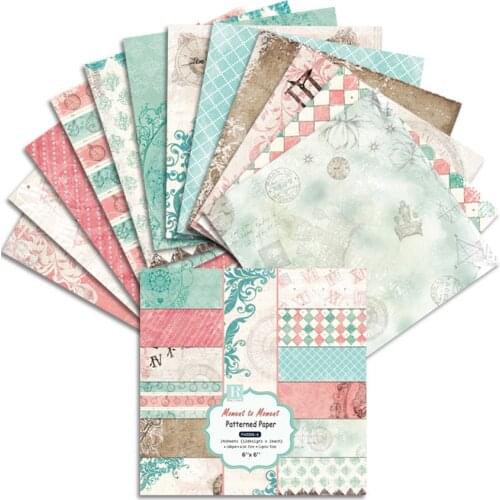 24 sheets 6"X6"Paper Moment to pack Pattern Creative Scrapbooking paper pack handmade craft paper craft Background pad