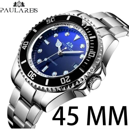 Mens Mechanical Watch Top Luxury Brand Automatic Watches Mens Fashion Stainless Steel Strap Multifunctional Waterproof Watches