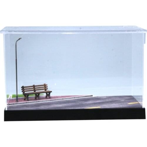 Display Case Showcase Parking Lot Storage Show Box Transparent Cover Figure Decor Ornament Need to Assemble