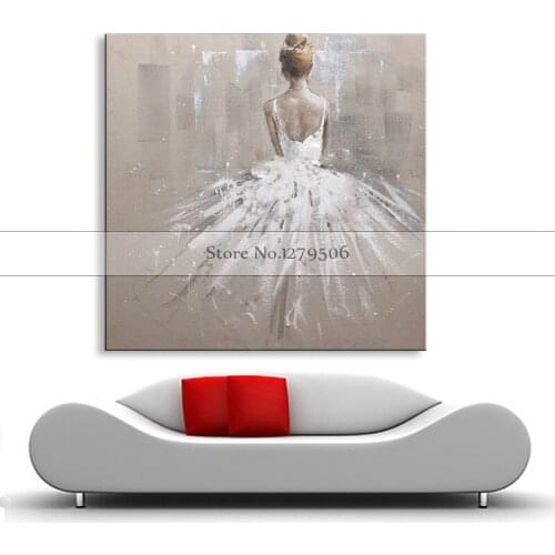 Home decor Hand painted canvas painting oil paintings wall pictures for living room Ballet Club painting for Home Decoration