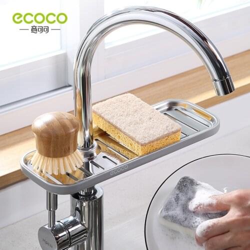 Ecoco Drainage Storage Rack for Faucet,Kitchen Sponge Rack, Adjustable Kitchen Rack,Kitchen Organizer,Spong Drain Rack,Sink Rack