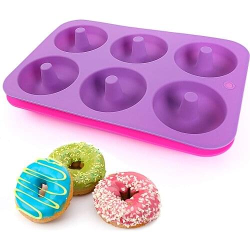 Cake Mold Bakeware Silicone Non-Stick Baking Pastry Tools Donut Pudding Jelly Fondant Orange Blue Purple Red Kitchen accessories