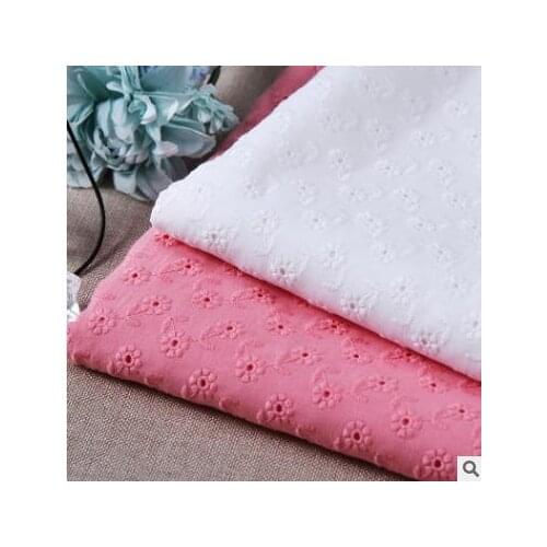 2 Colors Garment Accessories cotton Embroidery openwork Lace Fabric Home Textile Apparel Bags Shoes Socks Lace Width 140cm