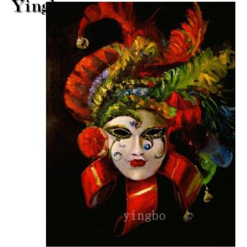 Mask woman abstract full square stone diamond painting cross stitch kit diamond embroidery picture of rhinestone mosaic decor