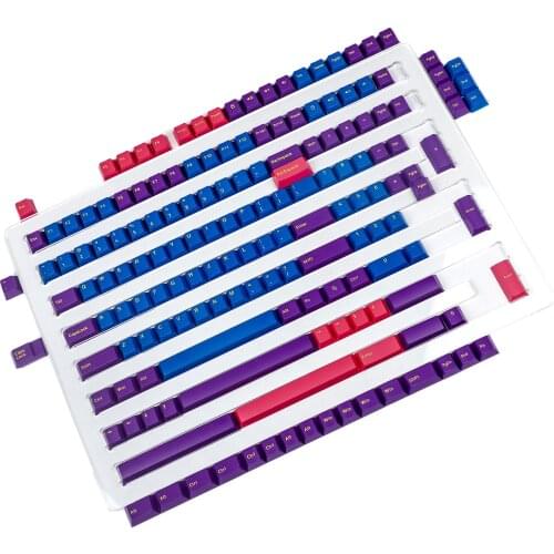 GMK Color Iris Double Shot Cherry 165 Purple Pink Blue PBT Non Shine Through Keycap For MX Mechanical Keyboard