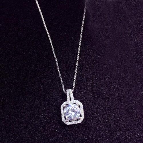 Kindey Bijoux New Arrivals Silver Color Square Necklaces For Women Long Necklaces Pendants Collar Girls Gifts