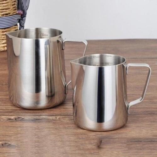 Stainless Steel Milk Frothing Pitcher Espresso Coffee Barista Craft Latte Cappuccino Milk Cream Cup Frothing Jug Pitcher