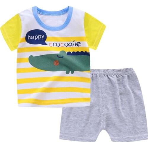 Summer Children Clothing Sets Cartoon Toddler Girls Clothing Sets Top+pant 2Pcs/sets Kids Casual Boys Clothes Sport Suits Outfit