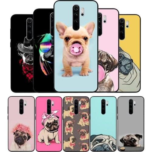 Cute French Bulldog Black TPU Silicone Soft Phone Case For Redmi 4A 4X 7A 5 Plus 6 Pro NOTE 9 7 8 5 Pro 4 6