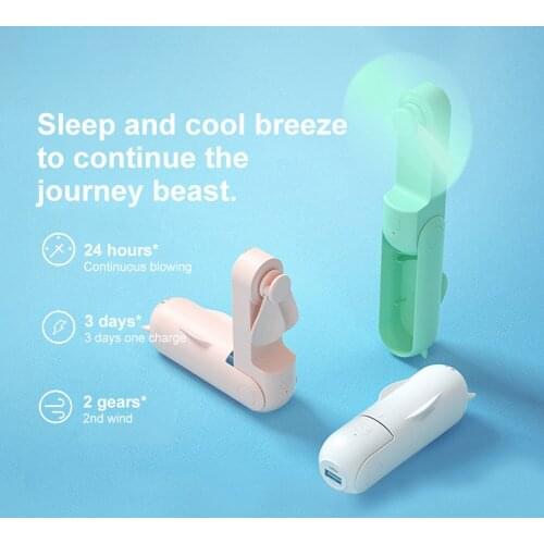 USB Mini Fold Fan Electric Portable Hold Small Air Cooler Originality Charging Household Electrical Appliances Desktop Ventilado