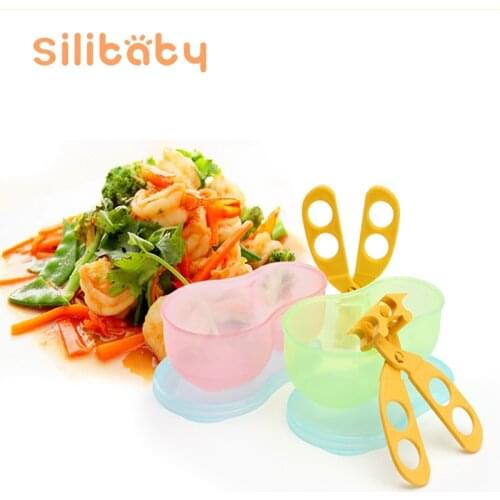Silibaby Baby Complementary Food Scissors Toddler Fruit Feeding Grinder Children Multifunctional Scissors Kitchen Accessories