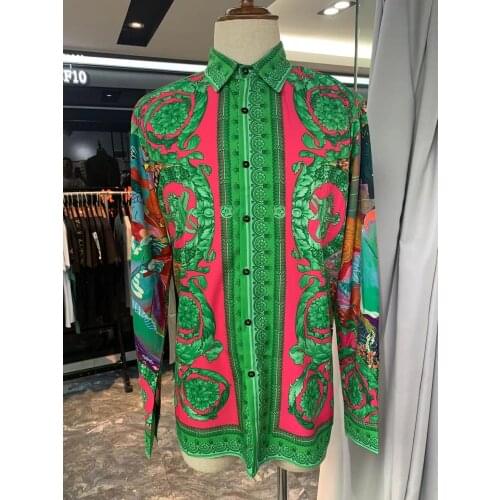 Zk531 Fashion Mens Shirts 2021 Runway Luxury famous Brand European Design party style Mens Clothing