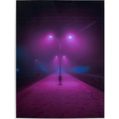 Prints Pictures Home Decoration Wall Art Modular Neon Trainstation Poster Painting Cuadros On Canvas For Living Room No Frame