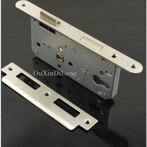 Brand New European Narrow Mortise Locks Door Lock Bedroom Bathroom Handle Lock body 7255 Powder Finish Double Tongue