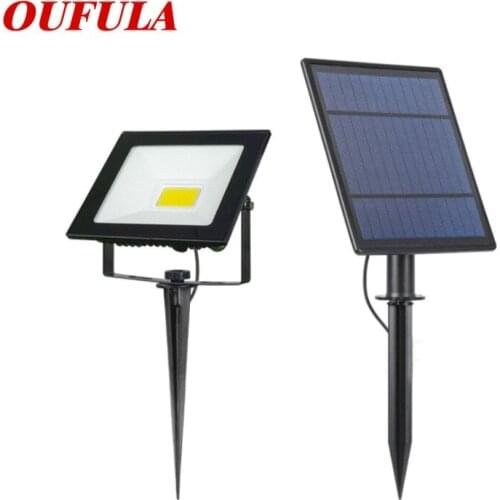 OUTELA Solar Flood Light Single Head Waterproof Outdoor Lighting Garden Courtyard Road Spotlight