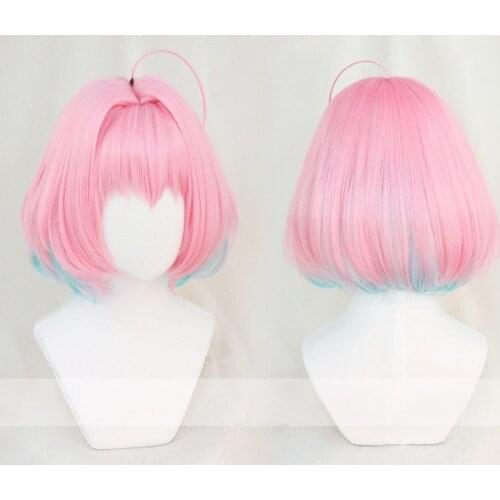 The Idolmaster Cinderella Girls Yumemi Riamu Wig 35cm Short Bobo Styled Heat Resistant Synthetic Hair Cosplay Wigs + Wig Cap