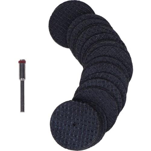 25pcs Saw Blade + 1pcs Connection Clamp Fiberglass Reinforced Cut Off Wheel Disc W/ 1 Mandrel 1/8" Fit FOR Dremel Tool