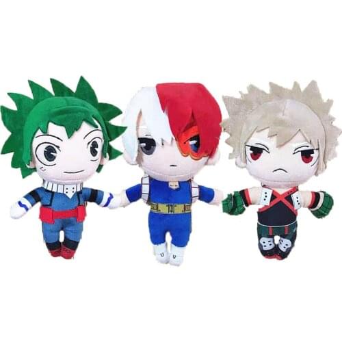 20cm Anime My Hero Academia Plush Doll Midoriya Izuku Todoroki Shoto Bakugou Katsuki Doll Boku No Hero Academia Plush Pillow Toy