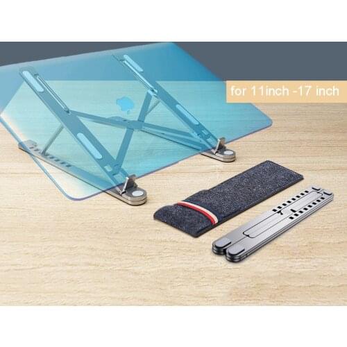 Laptop Stand Portable 8 Adjustable Desktop Cooling notebook Holder Folding Ultra for MacBook air 11 pro 13 14 15.6 17.3 inch