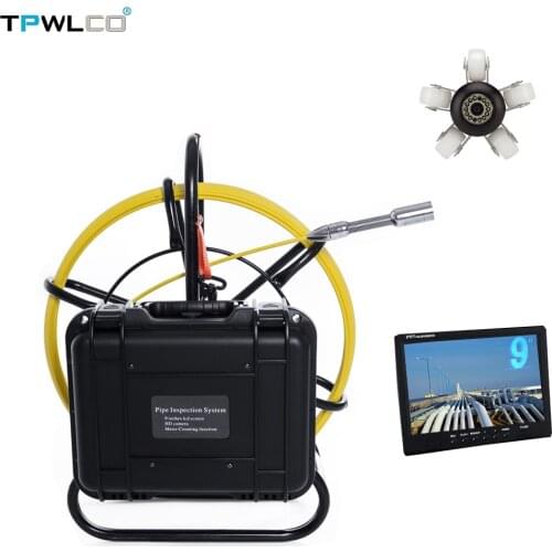 Portable Solar Eclipse Wall&Pipe Inspection Camera With 9inch Monitor For Intrinsically Safe Pipeline Sewer Endoscope Camera 20M