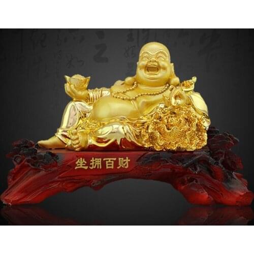 Manufacturers direct wholesale big belly laughing Buddha Maitreya decoration pieces fengshui worship Buddha living room decorati