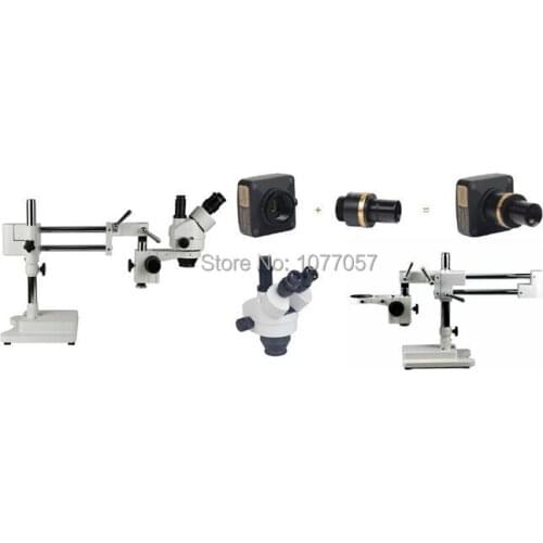 Factory Direct Sale,3.1Mp ,3.5X-90x Digital Dual boom stand zoom stereo Microscope/ engraving microscope ,Well sold In EU,USA