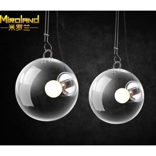 Soap bubble LED pendant modern simple dining room bedroom study glass lighting