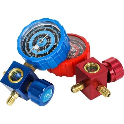 Air conditioning refrigerant filling tube cold medium Freon R22 R134A R410 Refrigerant charging hose Pressure Gauge