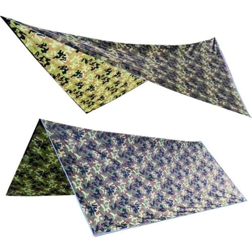 Outdoor Shelter Ultralight Tarp Camping Survival Sun Shelter 300*300cm Multifunction Waterproof Awning Beach Mat Rain Shelter