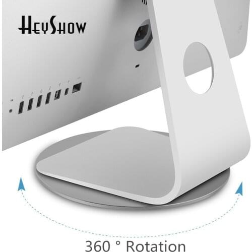 360 Rotation Universal Computer Monitor Disc Base Non-Slip Laptop Notebook Aluminum Alloy Stand Dock Tray For Apple IMac