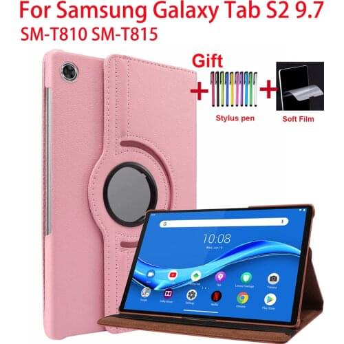 360 Rotating Case For Tab S2 9.7 inch Case Folio PU Leather Smart Cover Protective Capa for Samsung Tab S2 9.7 inch SM-T810 T815
