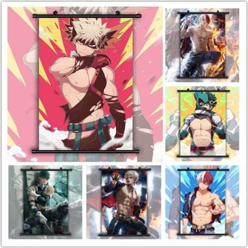 WTQ Boku No Hero Academia Yaoi Bakugou Katsuki Midoriya Izuku Todoroki Shoto Wall Decor Wall Art Picture Room Decor Home Decor