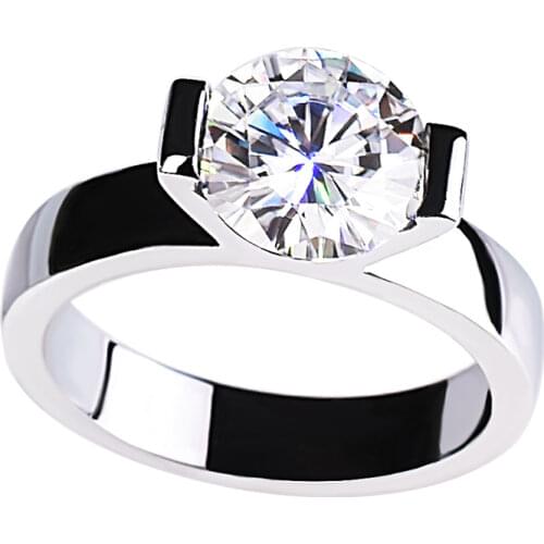 Trendy All-match Real 925 Sterling Silver Rings for Women Luxury Engagement Wedding Party Cute Lovely Diamond Fine Jewelry Charm