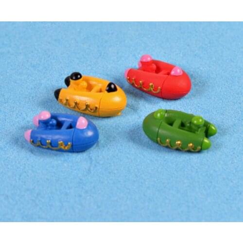 ZOCDOU 1 Piece Yacht Houseboat Barge Launch Pleasure Boat Motorcycle Small Statue Figurine Crafts Ornament Miniatures DIY Decor