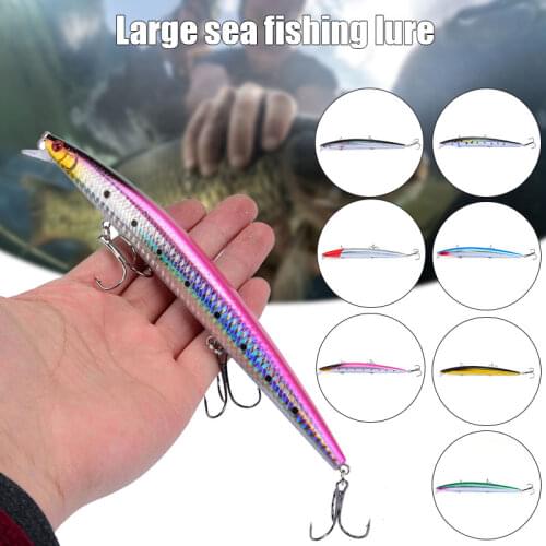 3pcs Fishing Lures 18cm/24g Inshore Large Hard Bait Minnow Lures With Anti-oxidation Hooks Pencil