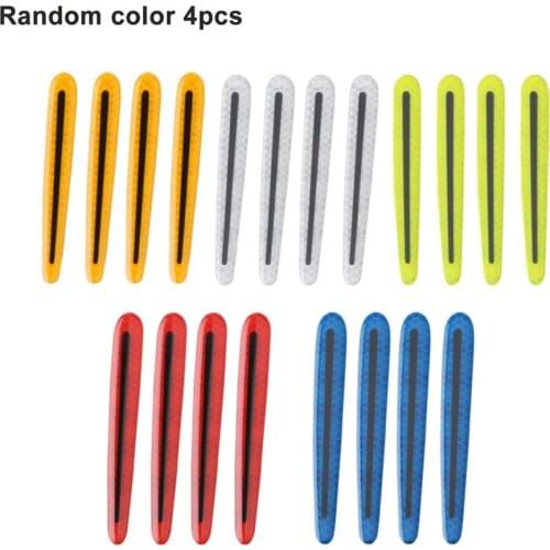 4PCS 3D Car Door Handle Reflective Strips Warning Tape Door Handle Bowl Cover Sticker Reflector Car Styling Exterior Accessories