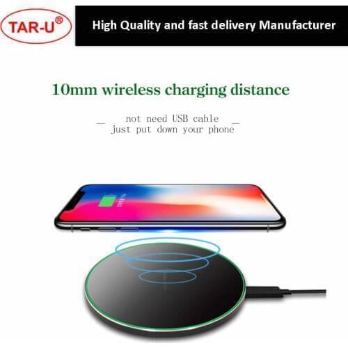 20pcs/lot, Qi wireless charger for iphone 8/X/XR/XS/Mas QC3.0 10W fast wireless charging for Samsung S9 S8 Note9/S1 USB charge