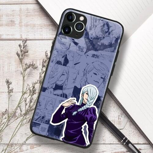 Mei mei Jujutsu Kaisen anime Soft TPU Glass Phone Case for IPhone SE 6s 7 8 Plus X Xr Xs 11 12 Mini Pro Max Samsung