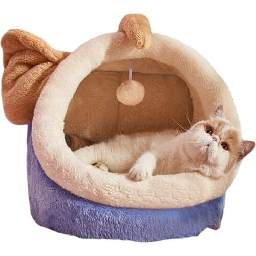 2021 Pet Dog Cat Bed Kennel Animal Shape Bed Removable Washable All Seasons General Warm Pet House Villa Pet Dog Cat Supplies