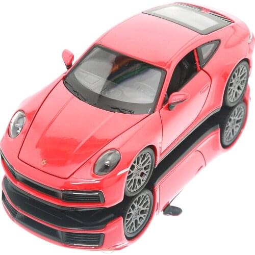 WELLY 1:24 Porsche 911 Carrera 4S Alloy Luxury Vehicle Diecast Pull Back Car Model Goods Toy Collection
