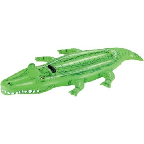 Inflatable Crocodile Floating Row Water Toys Inflatable Water Playing Mount Crocodile Ride Summer Swimming Beach Party Float Bed