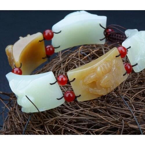 Genunine hetian jade bracelets bangle hand-carved jadite jade bracelet raw jade jewelry real jade bracelets bangle