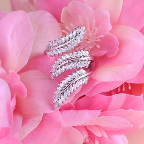 Top new Fashion AAA cubic zircon multi-layered Baguette full Ring copper base for women gift