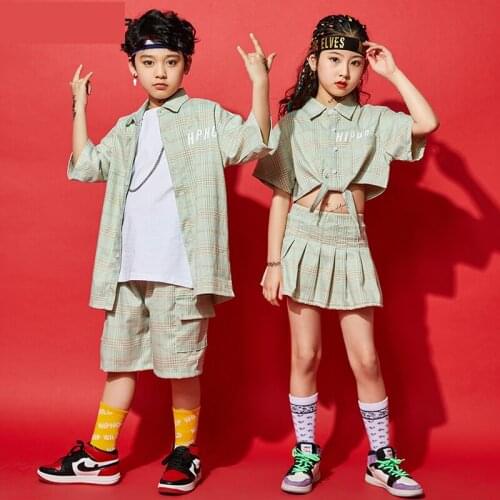 Hip-Hop Clothing For ChildrenS Jazz Dance Costume Boys Handsome Street Wear Drum Performance Girls' Catwalk Show Tide DWY4292