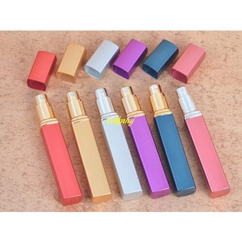 Wholesale 200 pcs/lot perfume atomizer Cosmetic Containers 7 Colors 12ML aluminum spray bottles