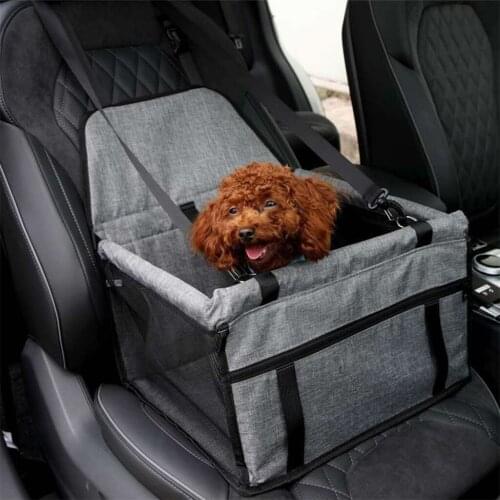 Portable Pet Car Booster Seat Durable Breathable Small/Medium Dogs Carrier Foldable Stable Dog Car Seat with Safety Strap